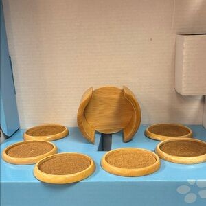 Elegant Wooden Coaster Set